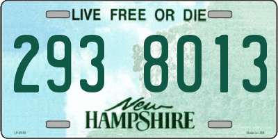 NH license plate 2938013