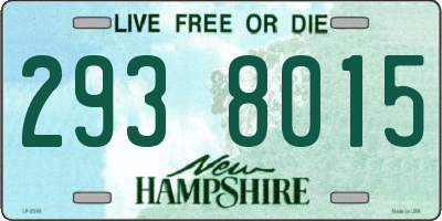 NH license plate 2938015