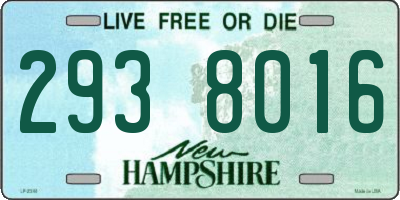 NH license plate 2938016