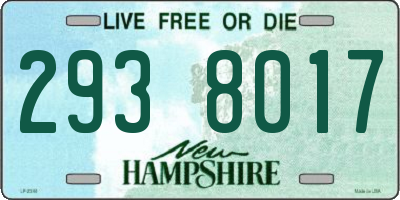 NH license plate 2938017