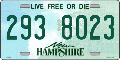 NH license plate 2938023
