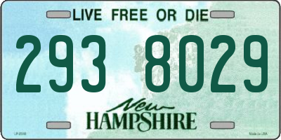 NH license plate 2938029