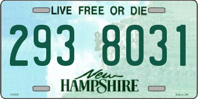 NH license plate 2938031