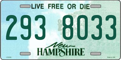 NH license plate 2938033