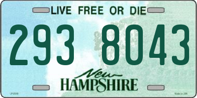 NH license plate 2938043