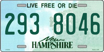 NH license plate 2938046