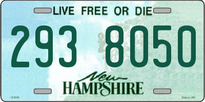 NH license plate 2938050