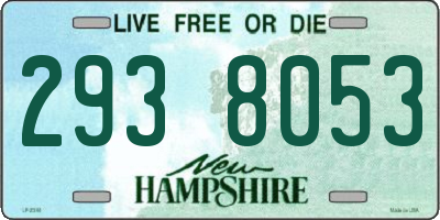 NH license plate 2938053