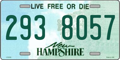 NH license plate 2938057