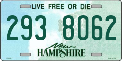 NH license plate 2938062