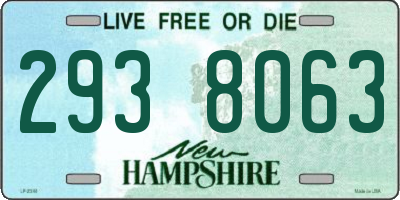 NH license plate 2938063