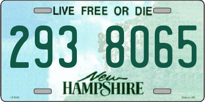 NH license plate 2938065