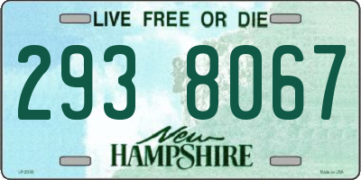 NH license plate 2938067