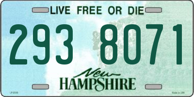 NH license plate 2938071