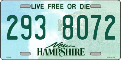 NH license plate 2938072