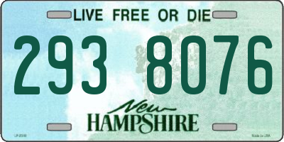 NH license plate 2938076