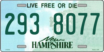 NH license plate 2938077