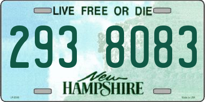 NH license plate 2938083