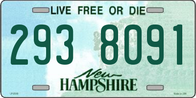 NH license plate 2938091