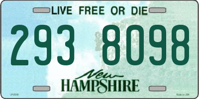 NH license plate 2938098