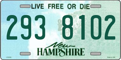 NH license plate 2938102