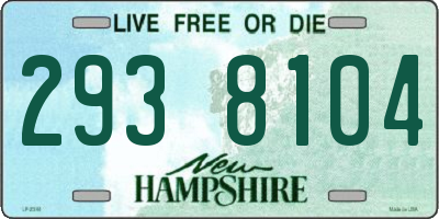 NH license plate 2938104