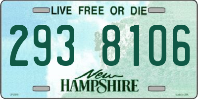 NH license plate 2938106