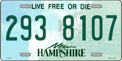 NH license plate 2938107