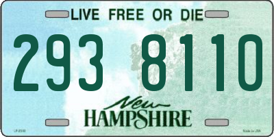 NH license plate 2938110