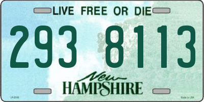 NH license plate 2938113