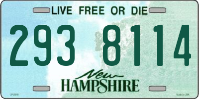 NH license plate 2938114