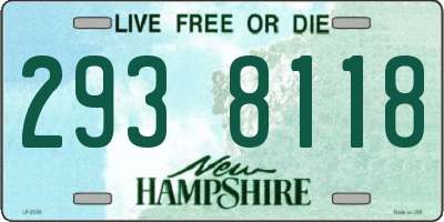 NH license plate 2938118