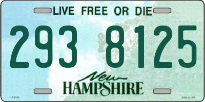 NH license plate 2938125