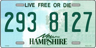 NH license plate 2938127