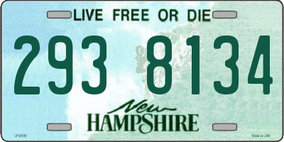 NH license plate 2938134