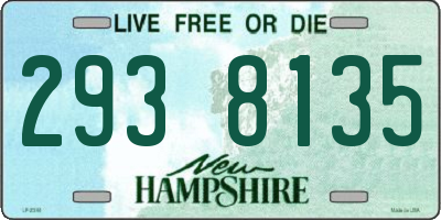 NH license plate 2938135