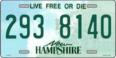 NH license plate 2938140
