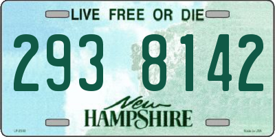 NH license plate 2938142