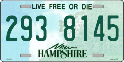 NH license plate 2938145