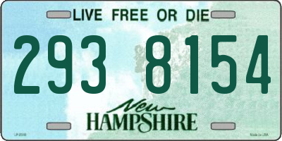 NH license plate 2938154