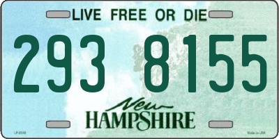 NH license plate 2938155