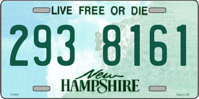 NH license plate 2938161