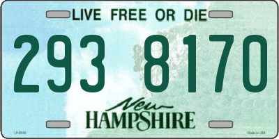 NH license plate 2938170