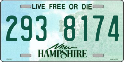 NH license plate 2938174
