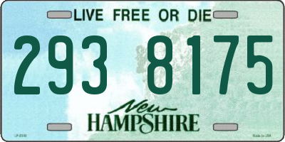 NH license plate 2938175