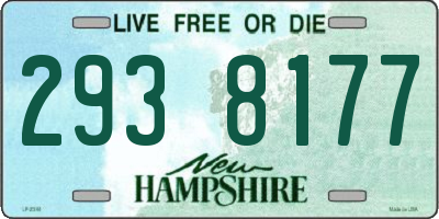 NH license plate 2938177