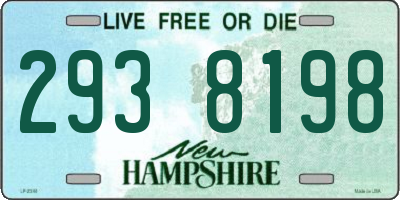 NH license plate 2938198