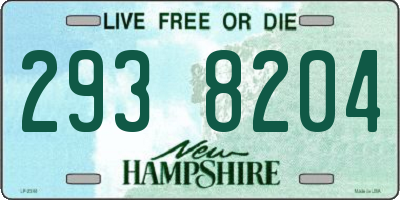 NH license plate 2938204
