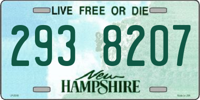 NH license plate 2938207
