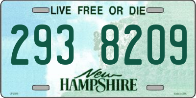NH license plate 2938209
